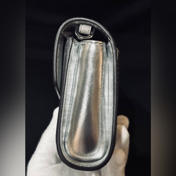 Michael Kors Penelope Medium Metallic Faux Leather Clutch - Picture 5 of 11